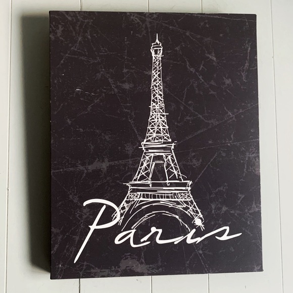 HOBBY-LOBBY Paris Eiffel Tower B&W Canvas Print Hanging Art - Picture 1 of 6